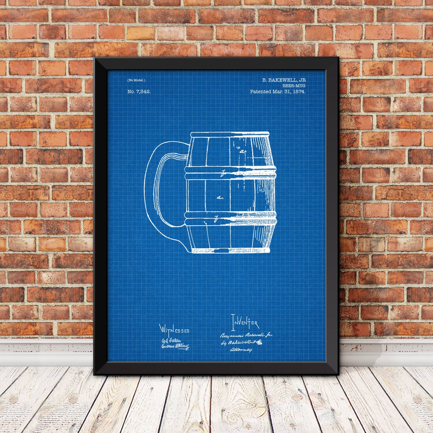 Beer Mug Patent Patent Print