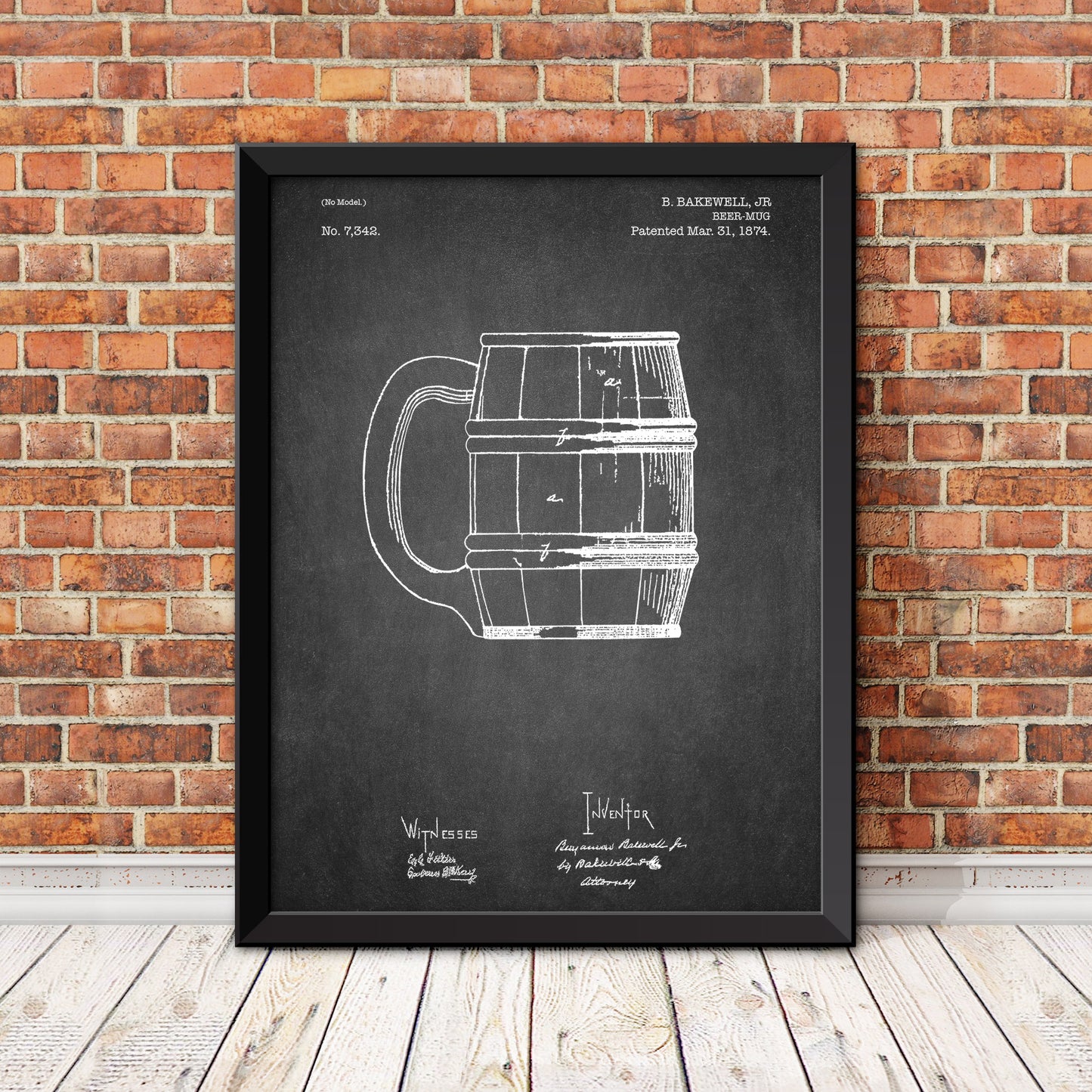 Beer Mug Patent Patent Print