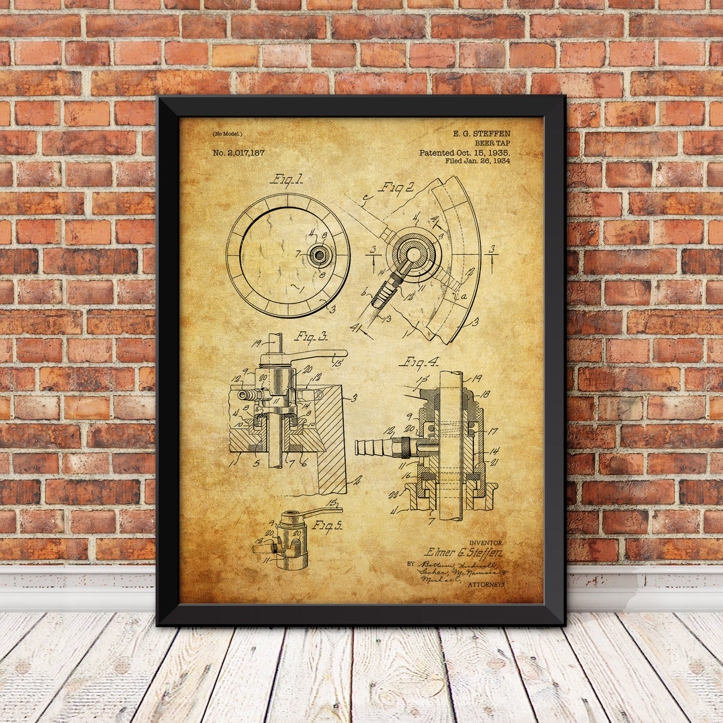 Beer Tap Patent Patent Print
