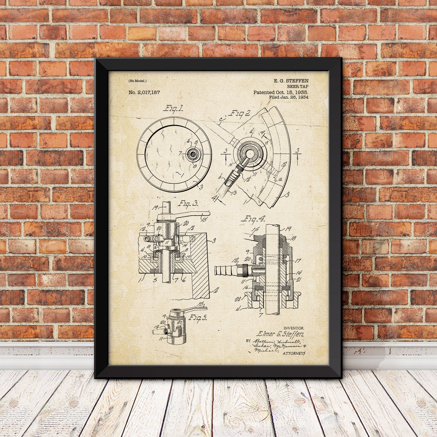 Beer Tap Patent Patent Print
