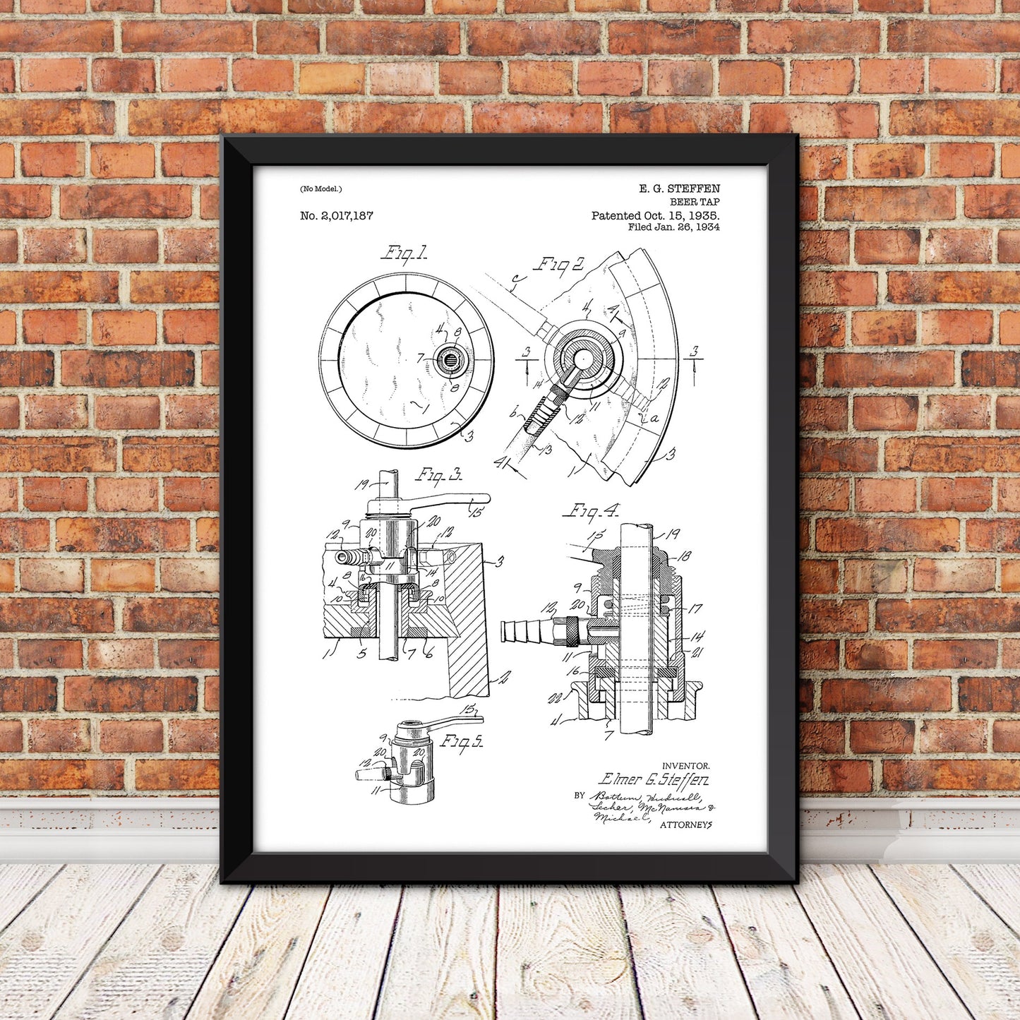 Beer Tap Patent Patent Print