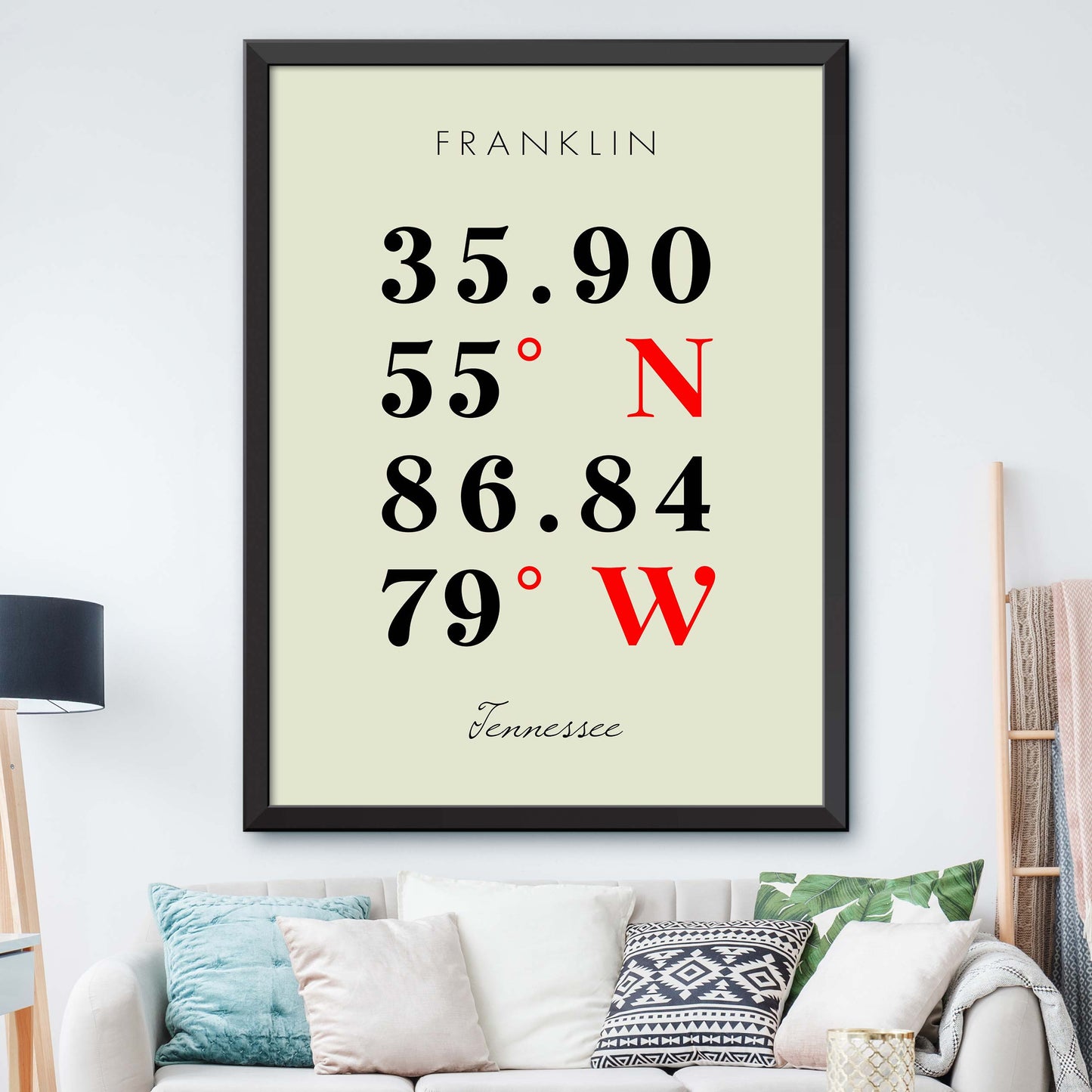 Franklin Coordinate Map