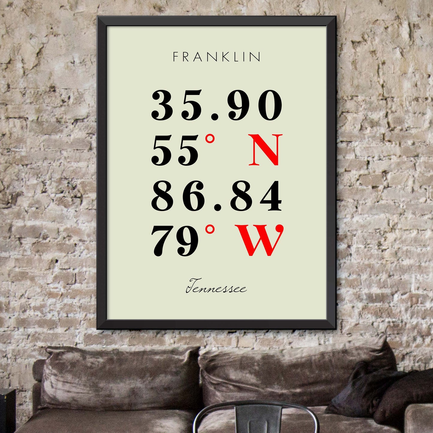 Franklin Coordinate Map