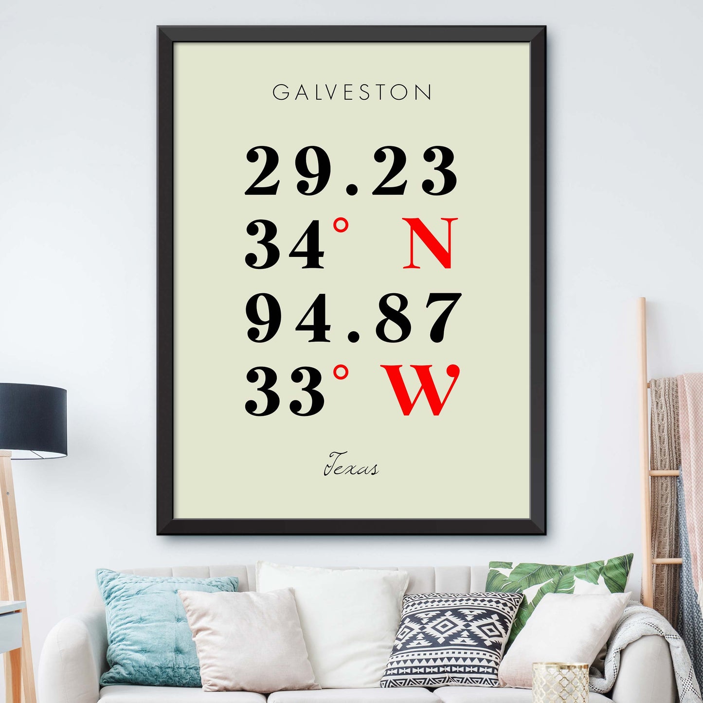 Galveston Coordinate Map