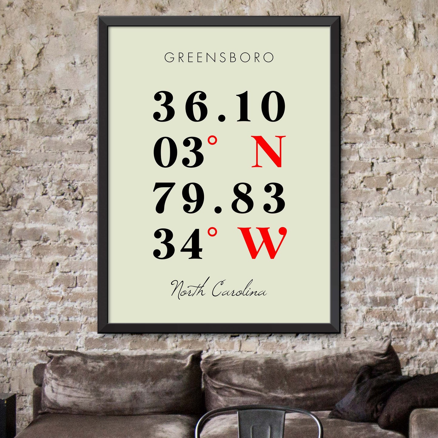 Greensboro Coordinate Map