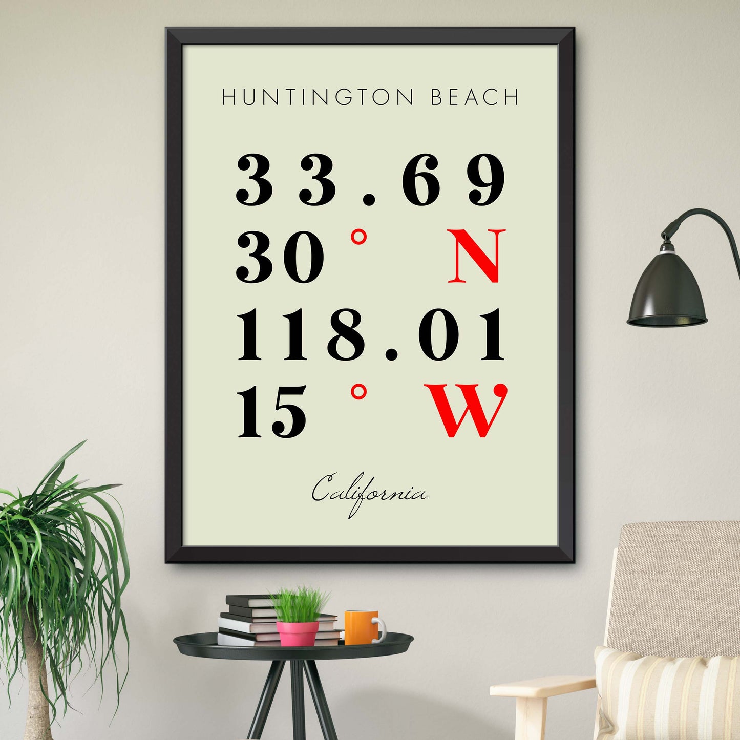 Huntington-Beach Coordinate Map