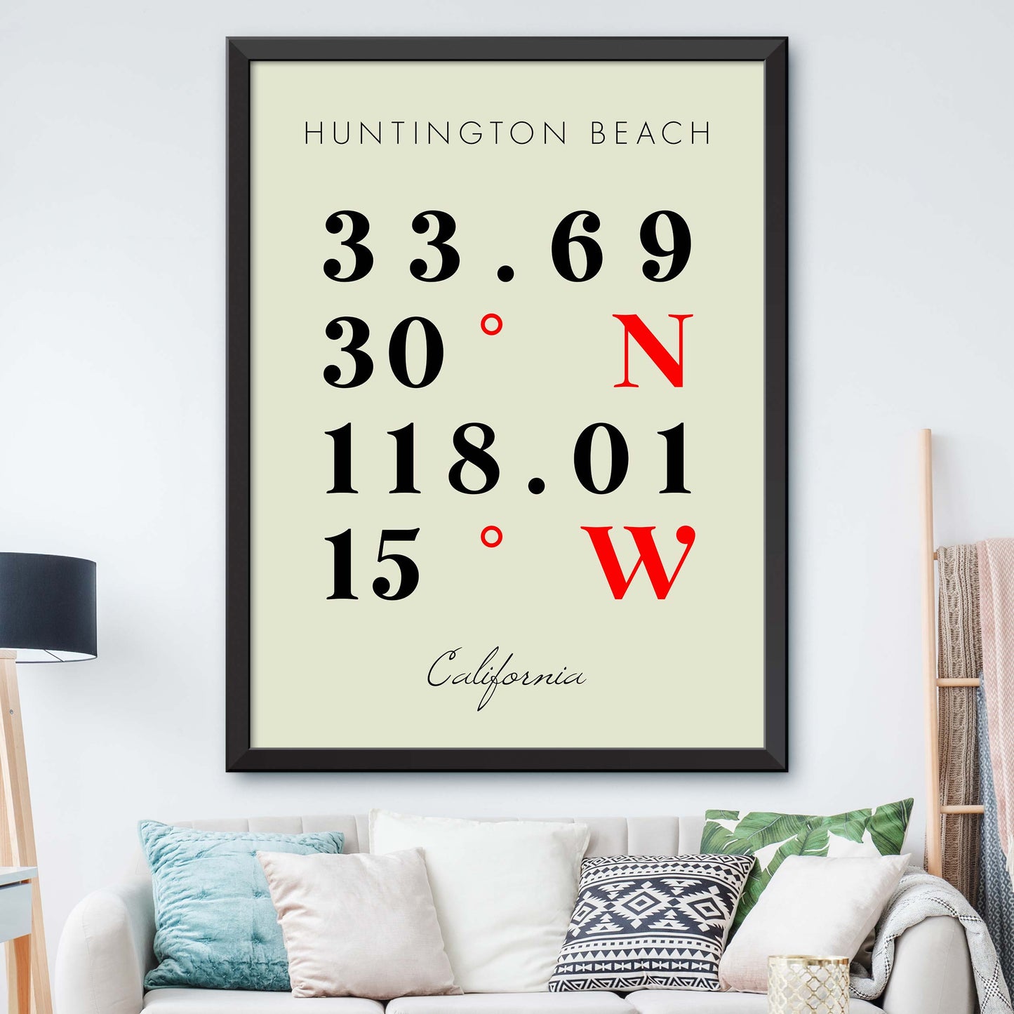 Huntington-Beach Coordinate Map