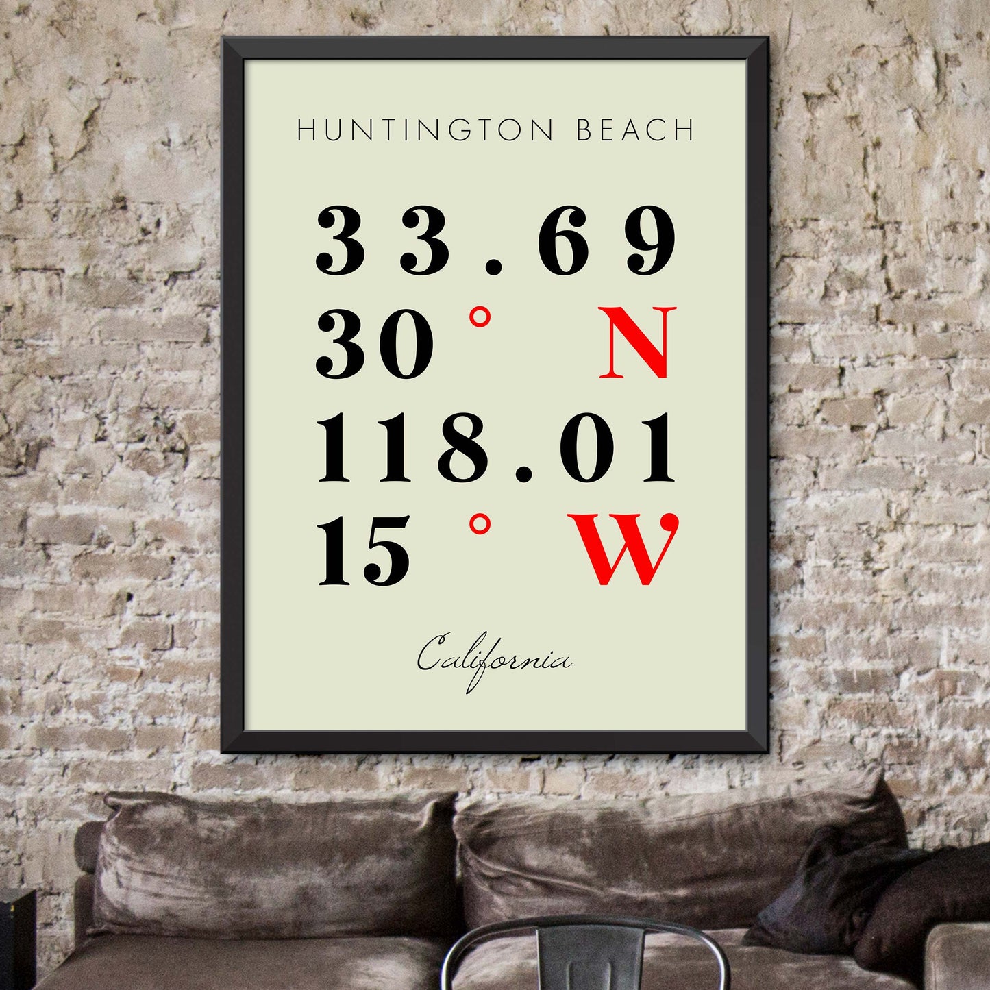 Huntington-Beach Coordinate Map