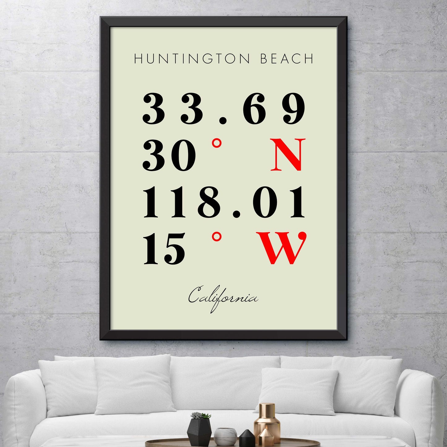 Huntington-Beach Coordinate Map