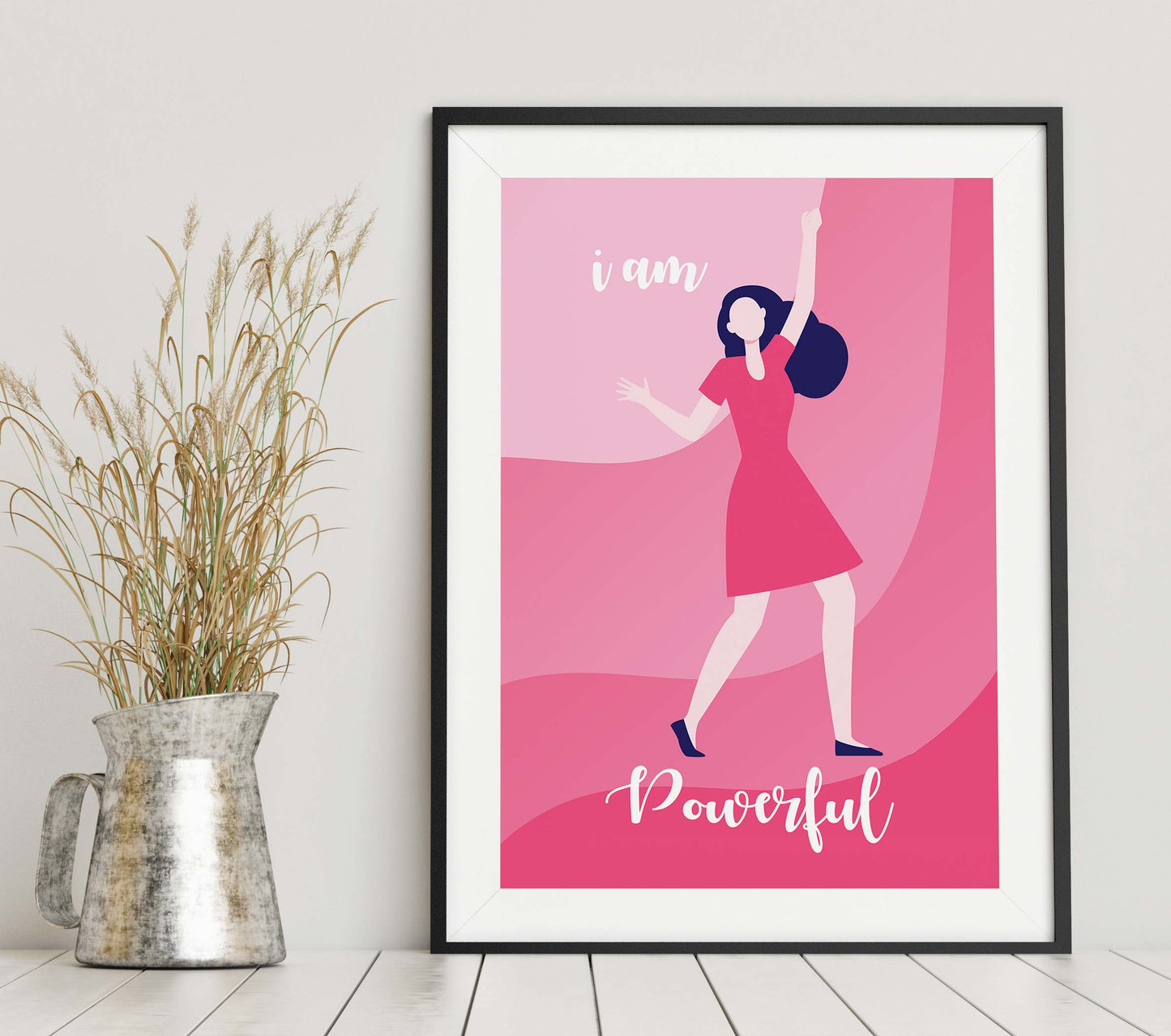Pink I Am Powerful Print