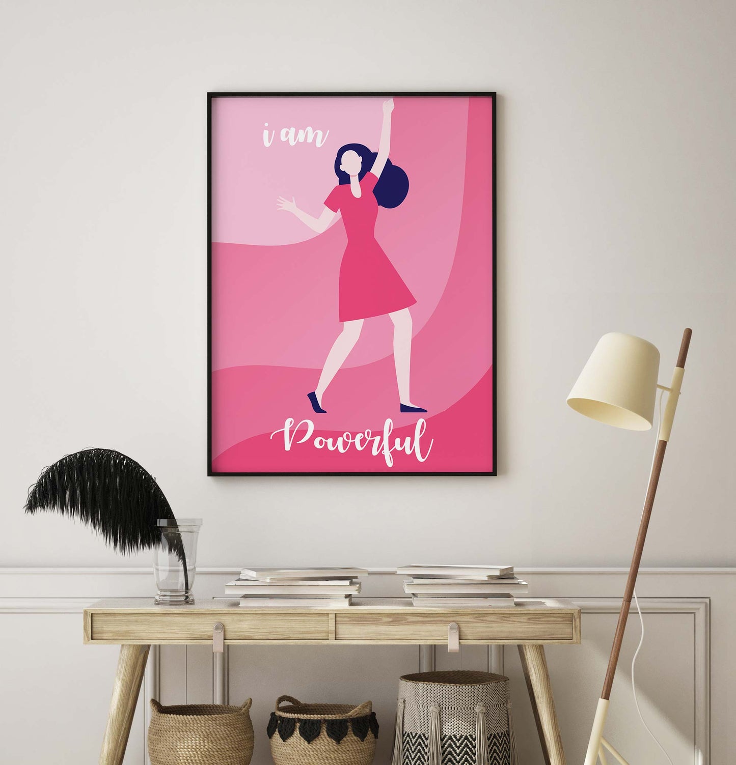 Pink I Am Powerful Print