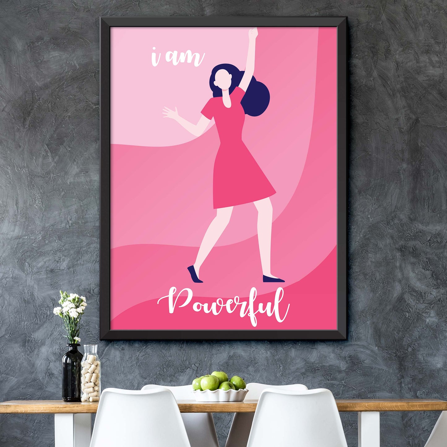 Pink I Am Powerful Print