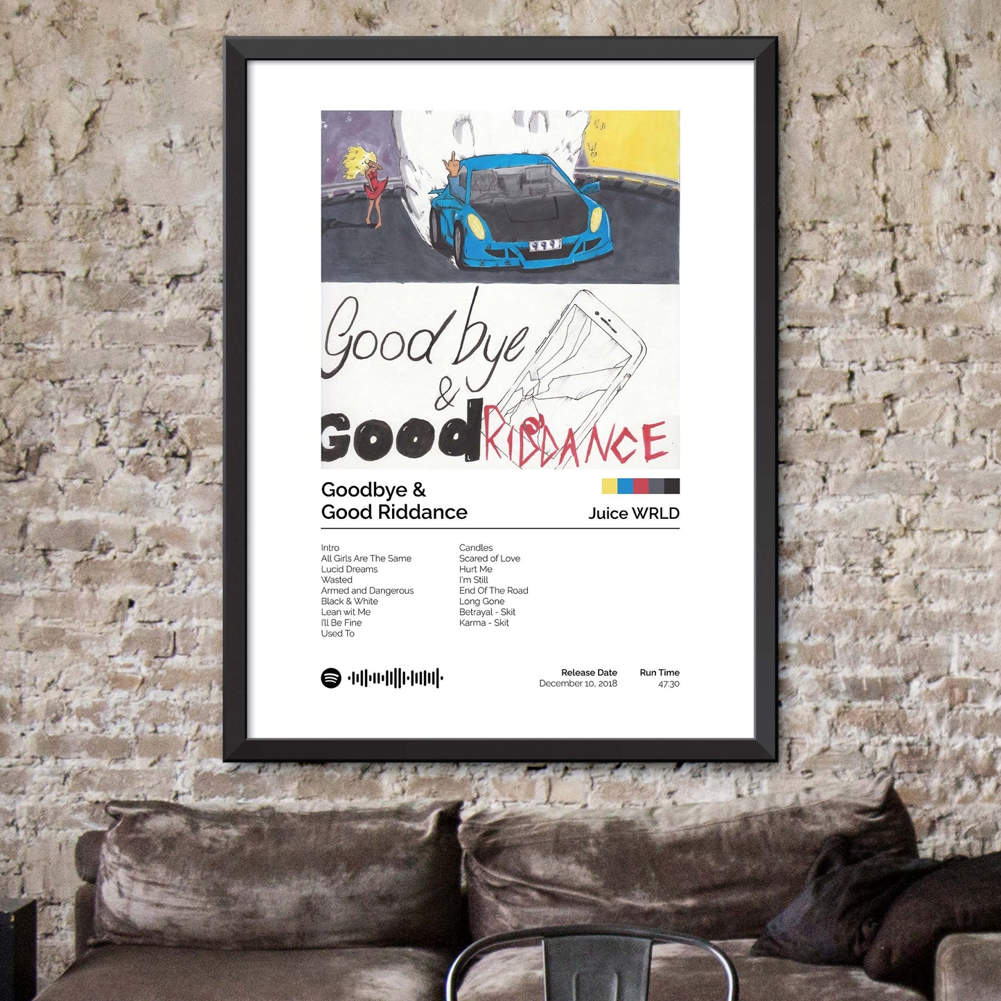 Juice Wrld - Goodbye & Good Riddance Album Cover Print