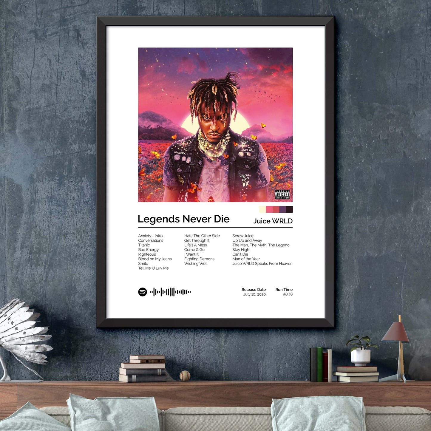Juice Wrld - Legends Never Die Album Cover Print