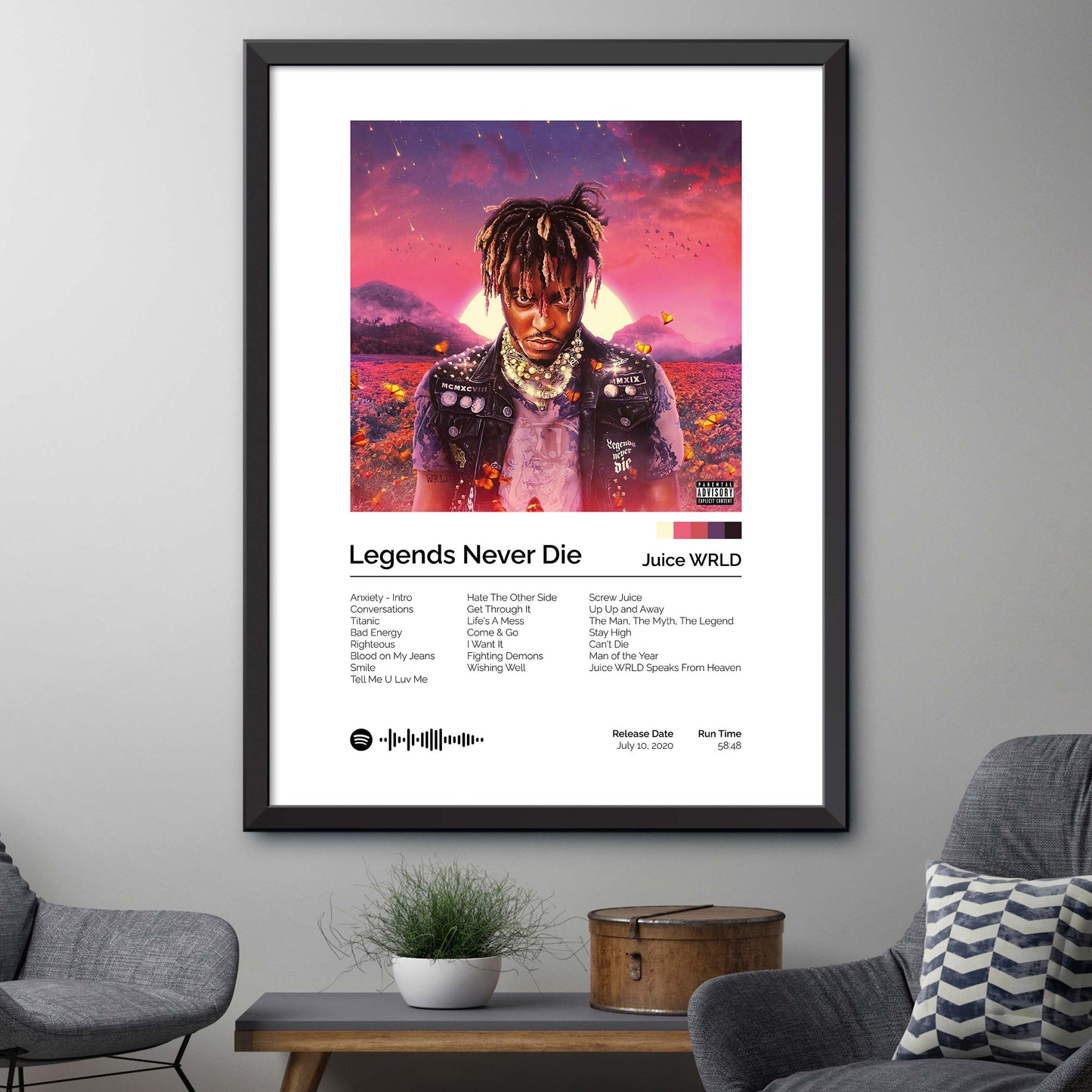 Juice Wrld - Legends Never Die Album Cover Print