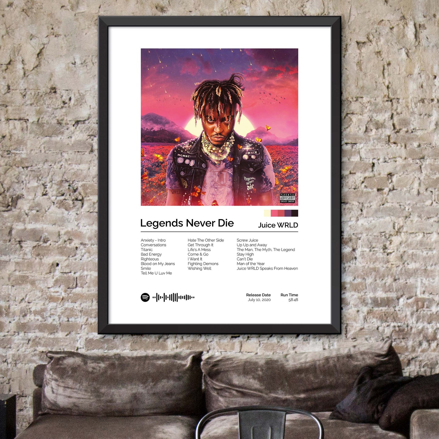 Juice Wrld - Legends Never Die Album Cover Print