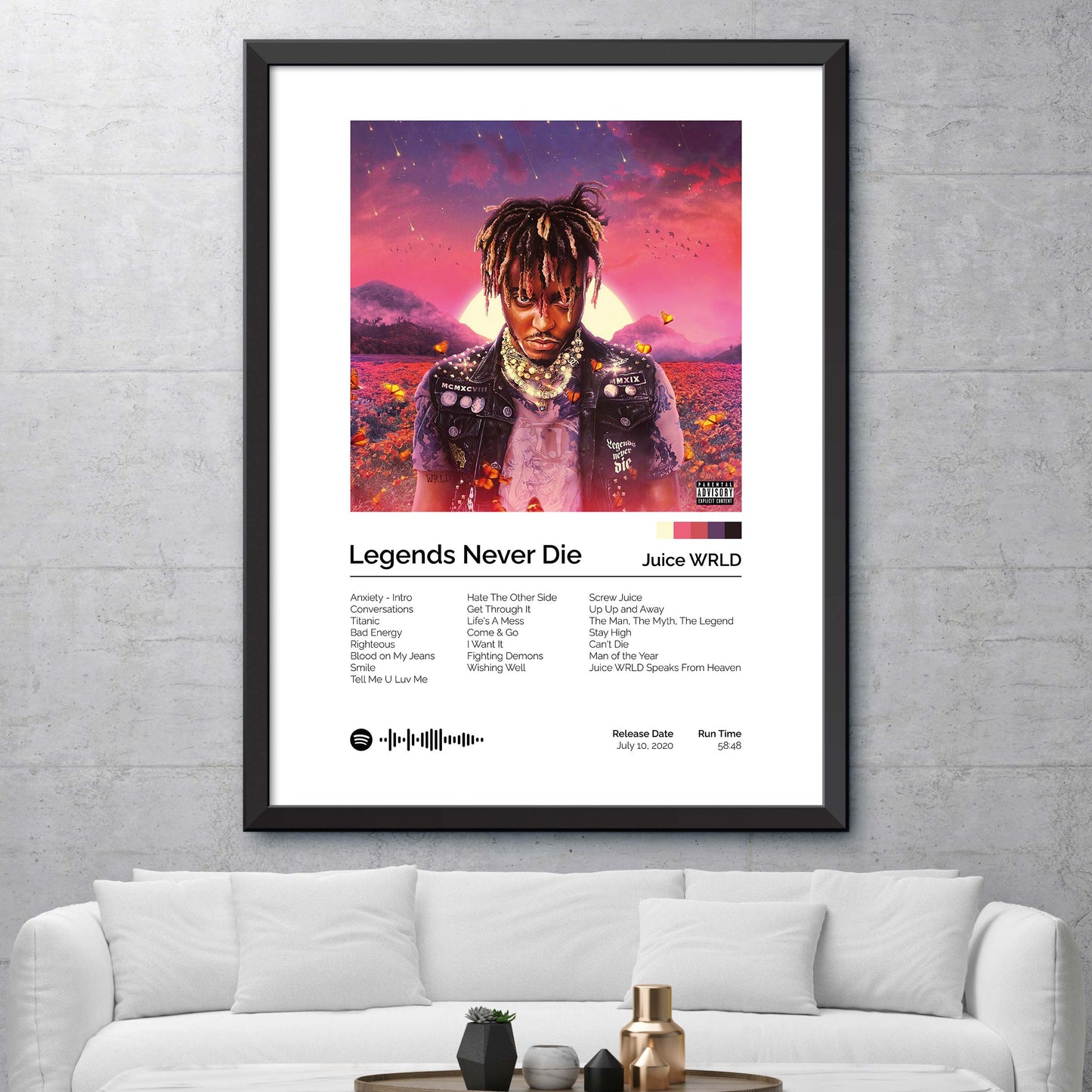 Juice Wrld - Legends Never Die Album Cover Print