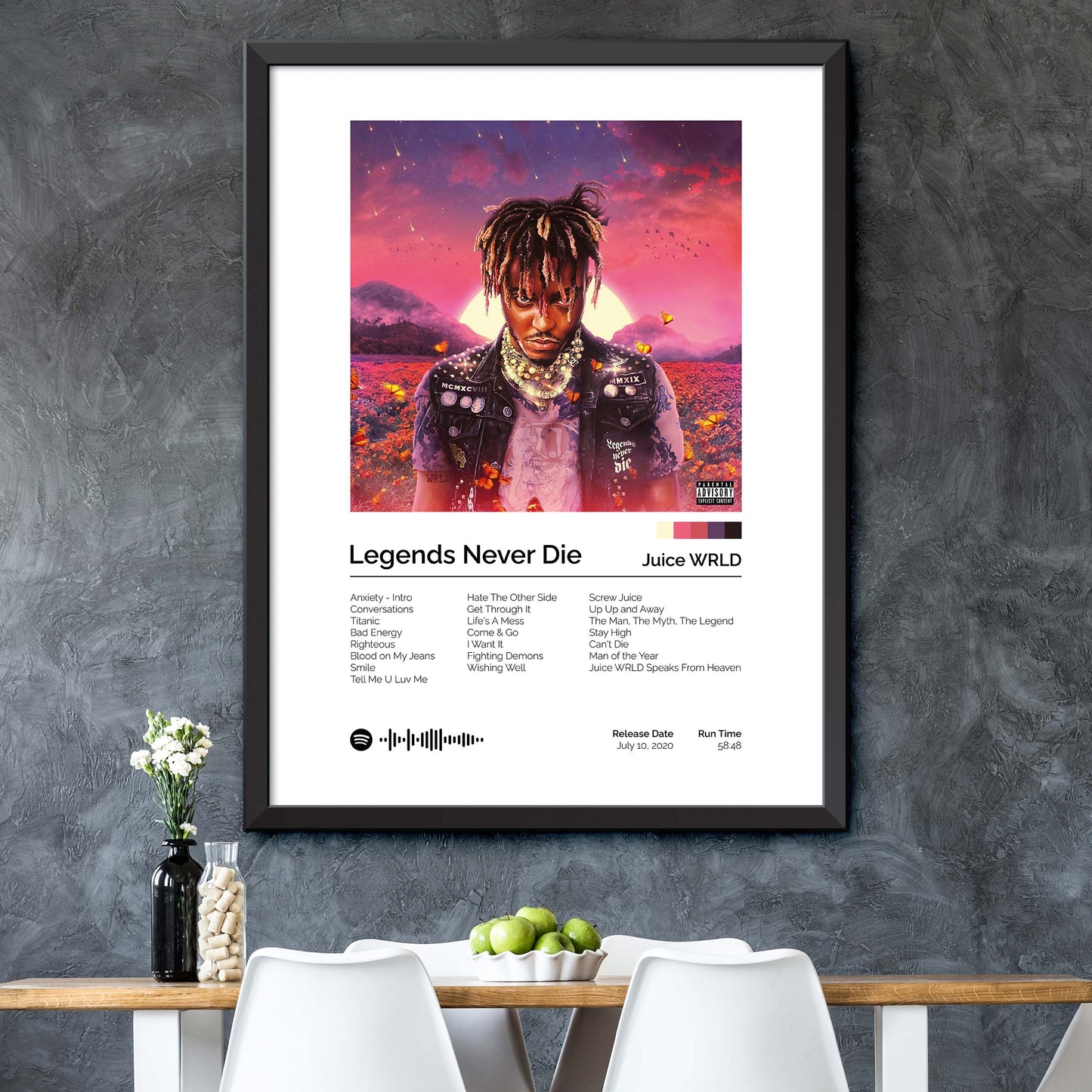 Juice Wrld - Legends Never Die Album Cover Print