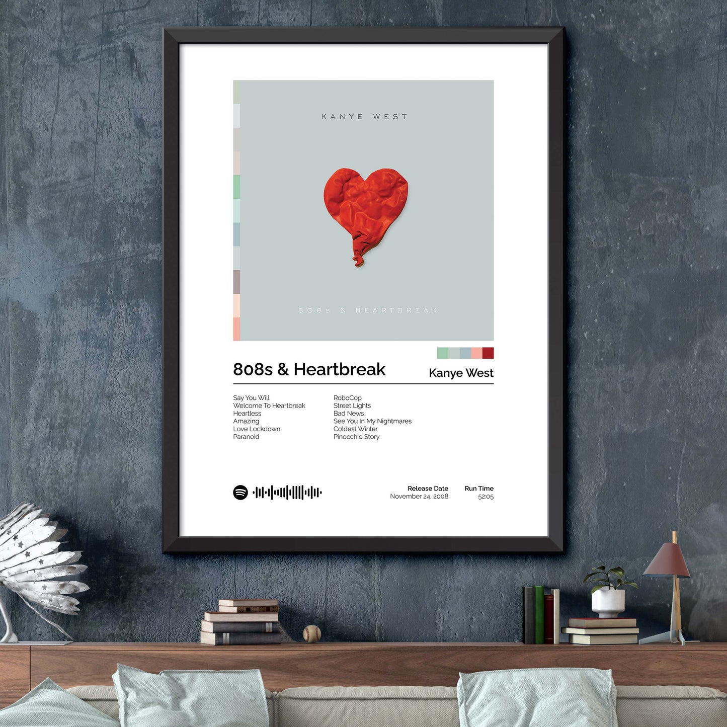 Kanye West - 808s & Heartbreak Album Cover Print