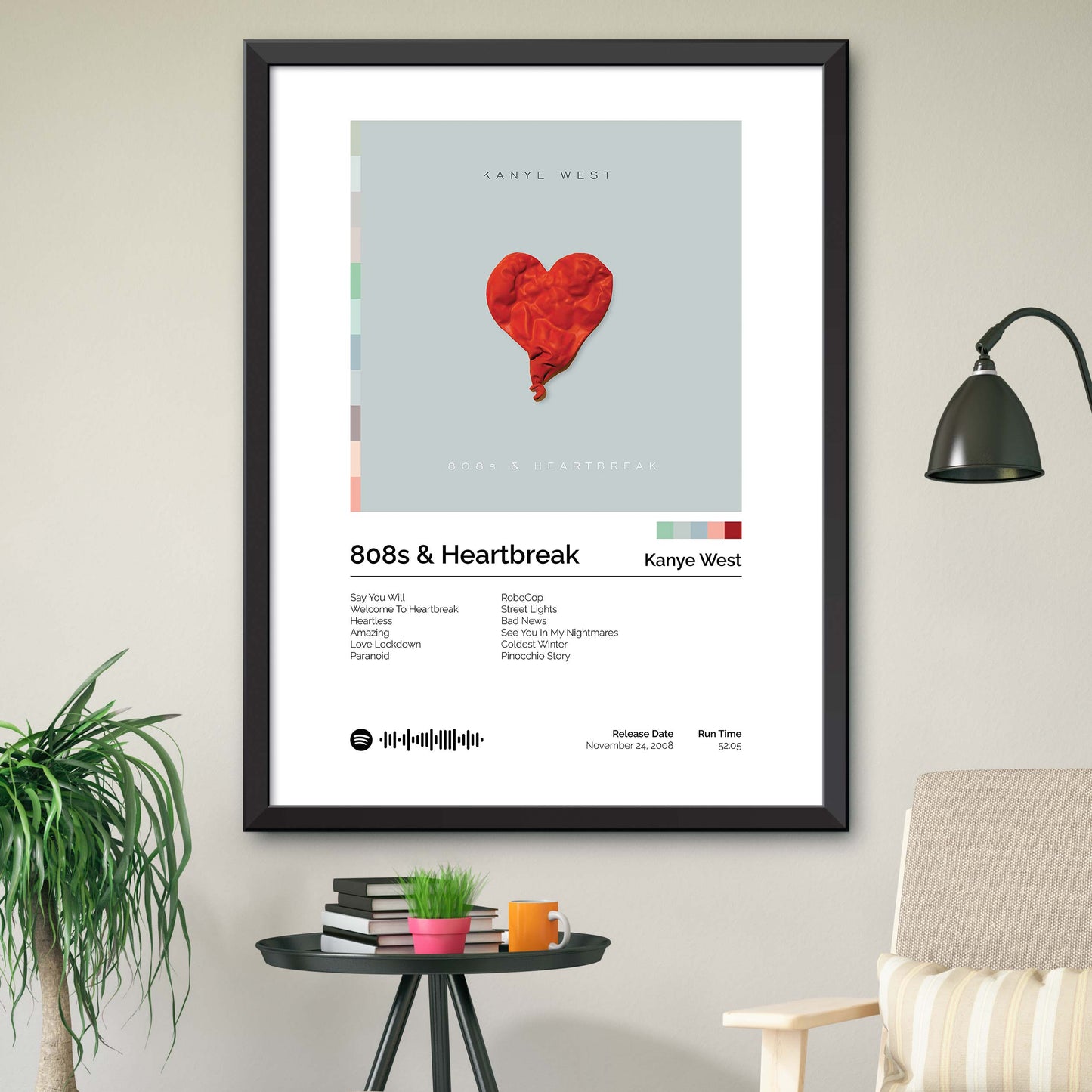 Kanye West - 808s & Heartbreak Album Cover Print