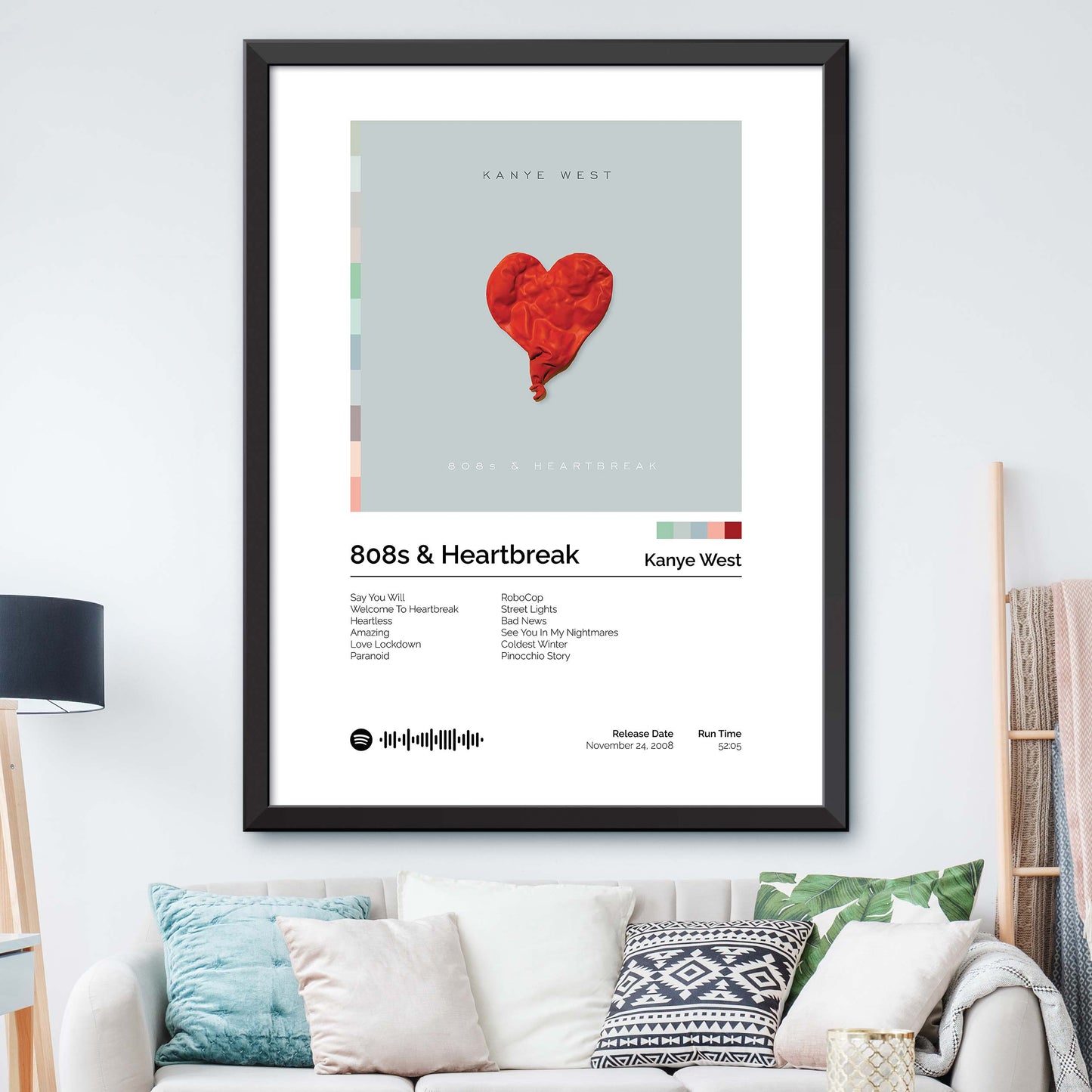 Kanye West - 808s & Heartbreak Album Cover Print