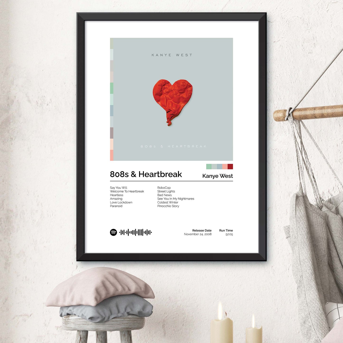 Kanye West - 808s & Heartbreak Album Cover Print