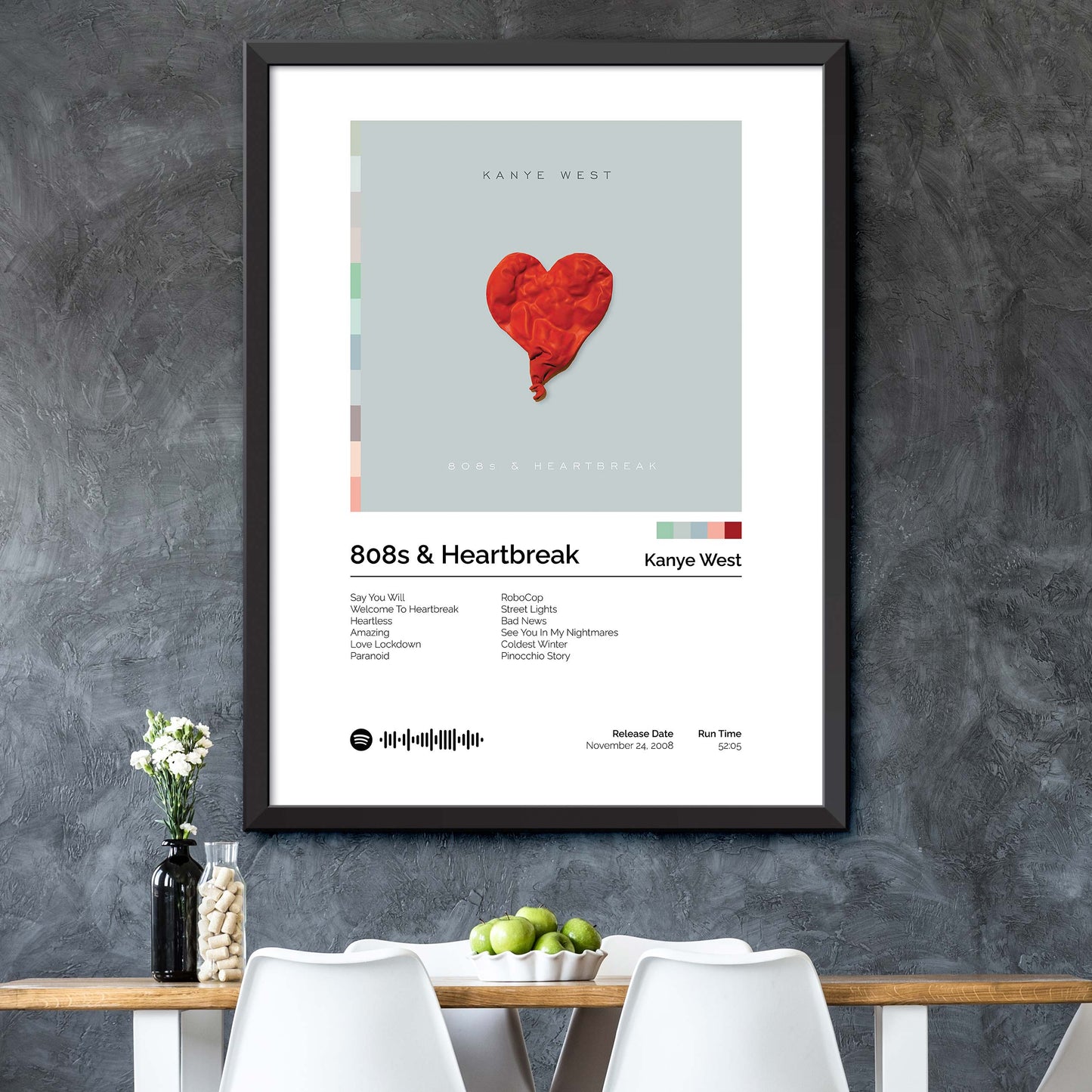 Kanye West - 808s & Heartbreak Album Cover Print