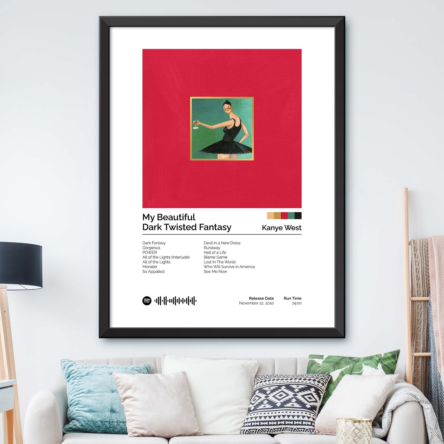 Kanye West - My Beautiful Album Cover Print