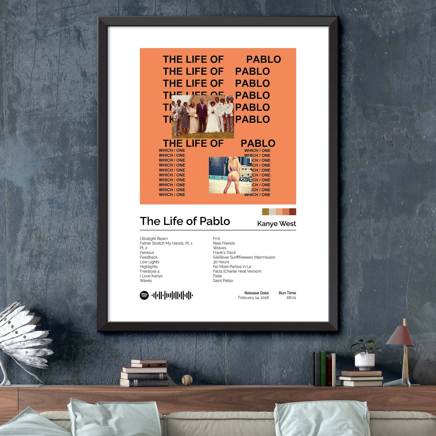 Kanye West - The Life of Pablo S1 Album Cover Print