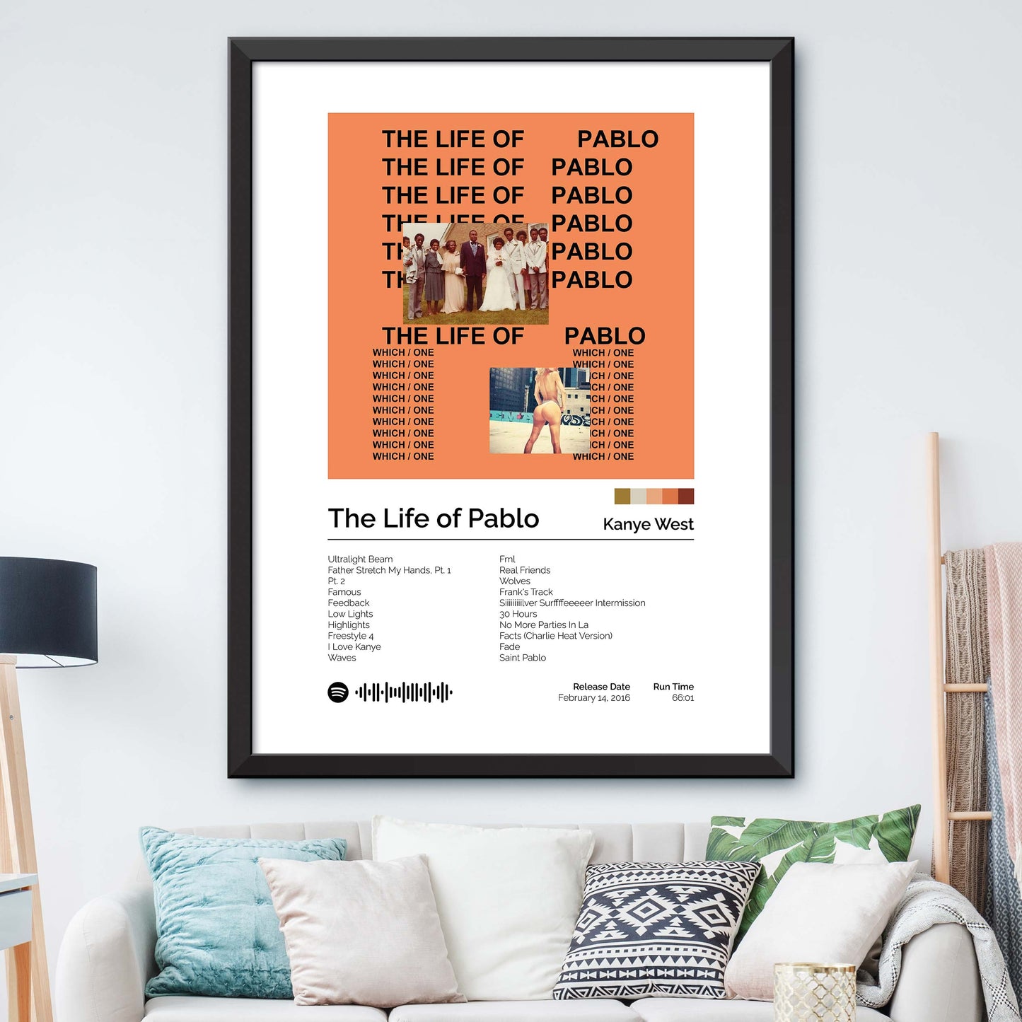 Kanye West - The Life of Pablo S1 Album Cover Print
