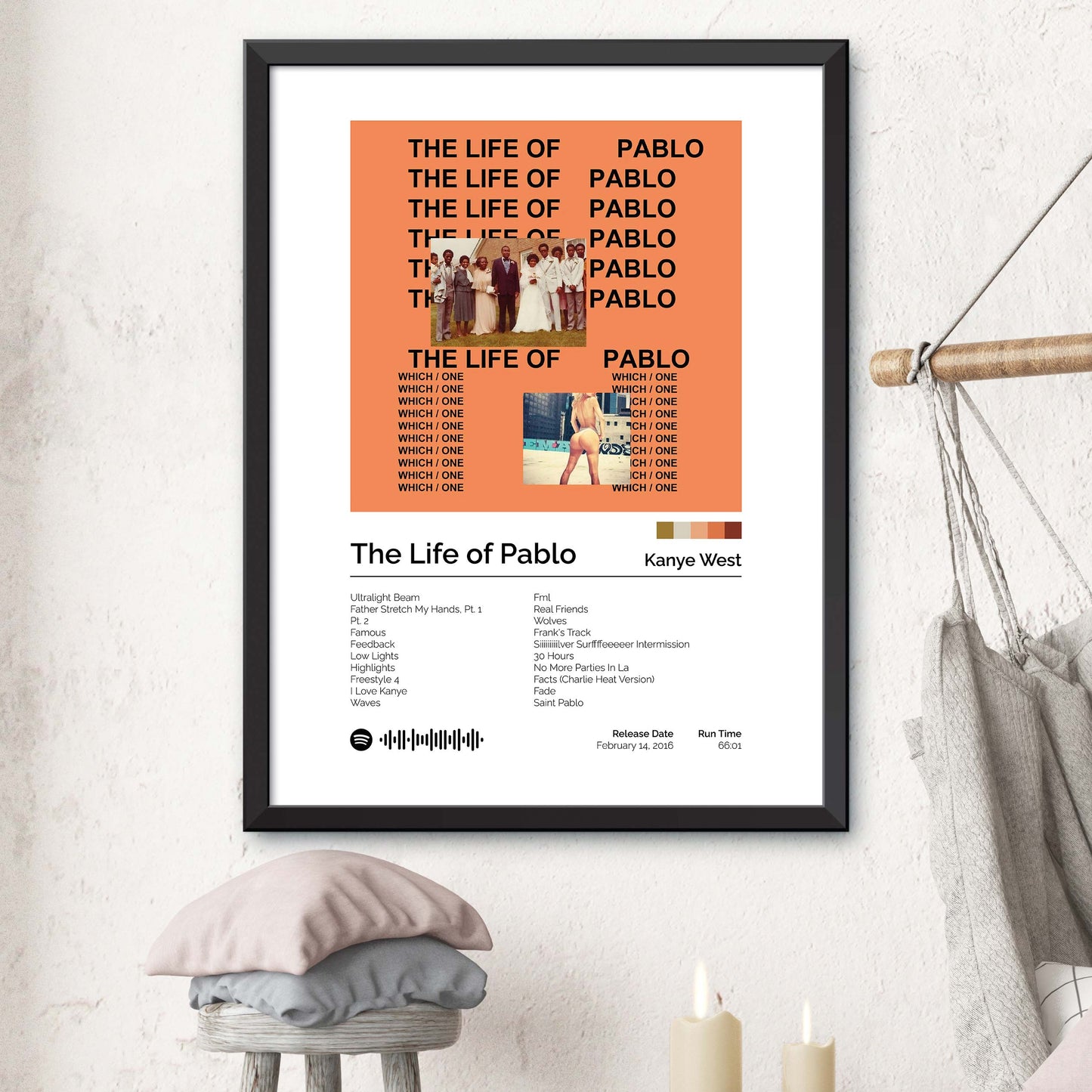 Kanye West - The Life of Pablo S1 Album Cover Print
