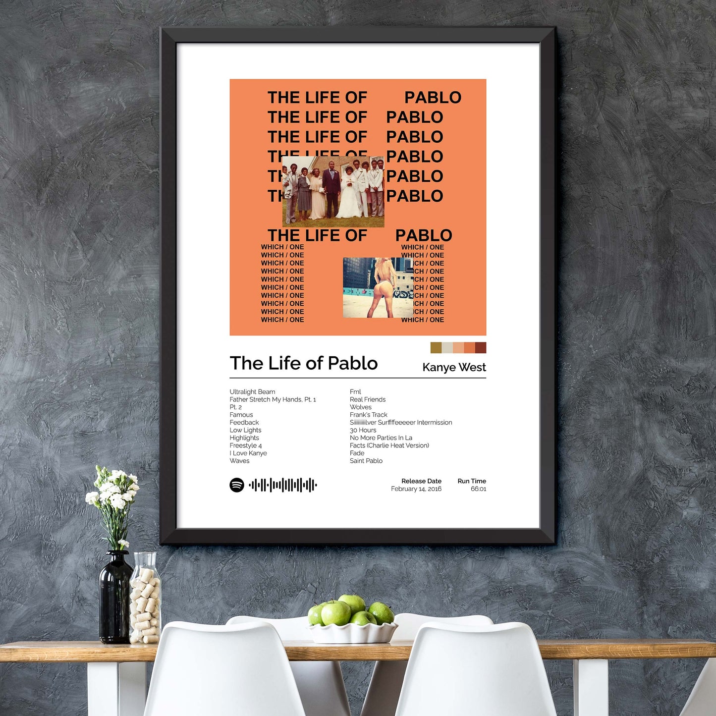 Kanye West - The Life of Pablo S1 Album Cover Print
