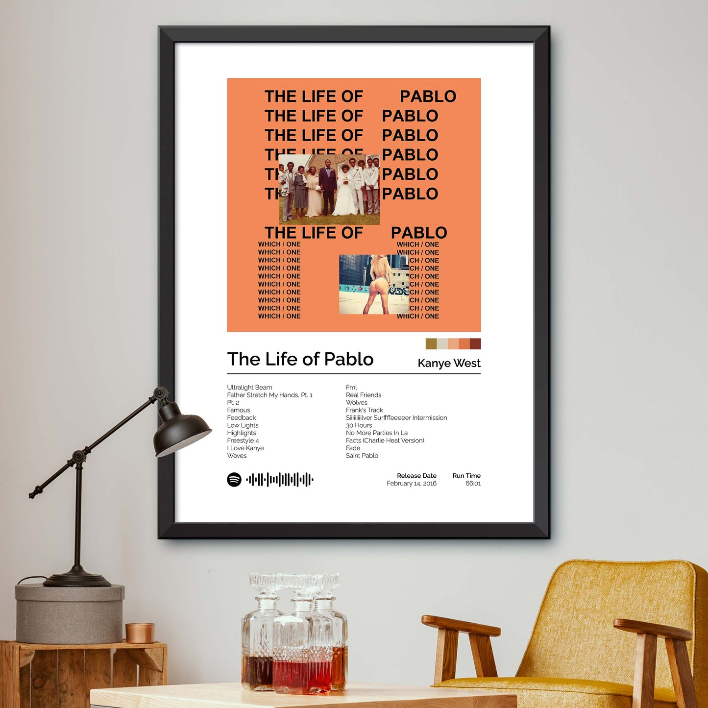 Kanye West - The Life of Pablo S1 Album Cover Print