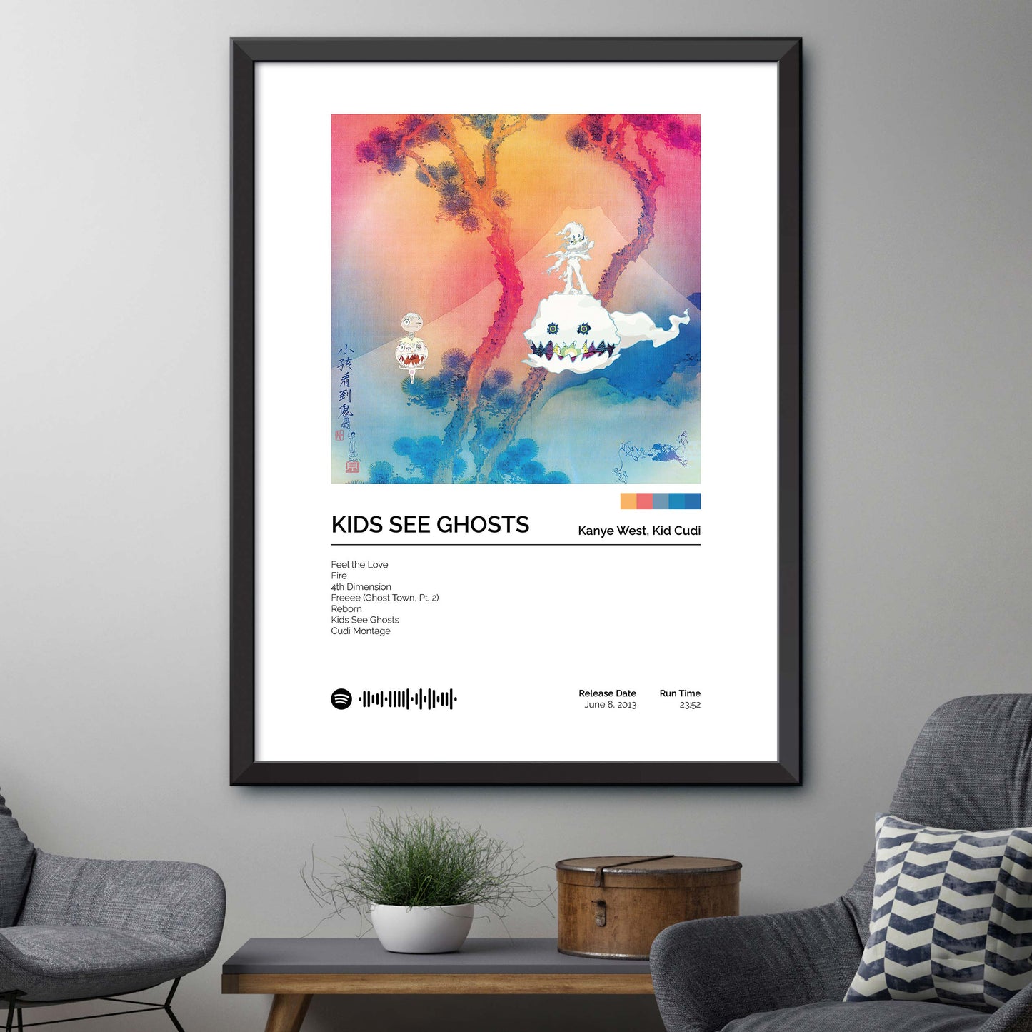 Kids See Ghosts - Kids See Ghosts Album Cover Print