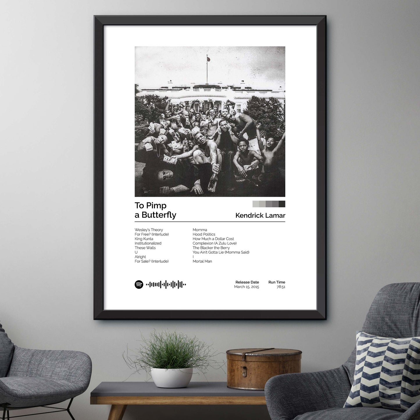Kendrick Lamar - To Pimp a Butterfly Album Cover Print