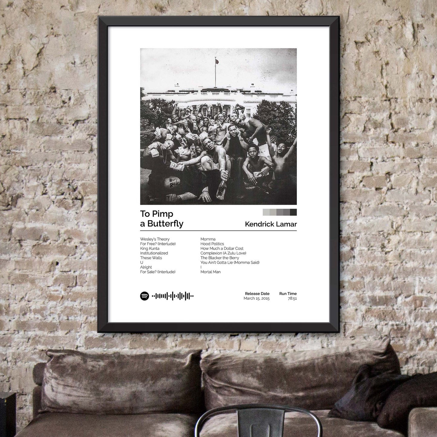Kendrick Lamar - To Pimp a Butterfly Album Cover Print