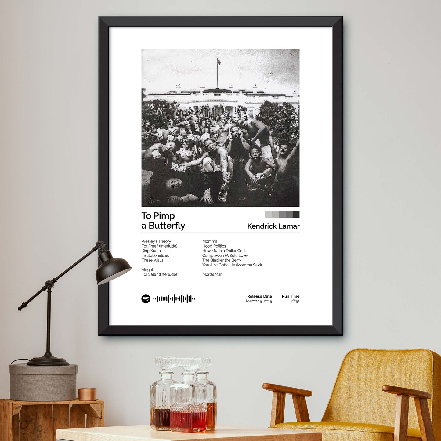 Kendrick Lamar - To Pimp a Butterfly Album Cover Print