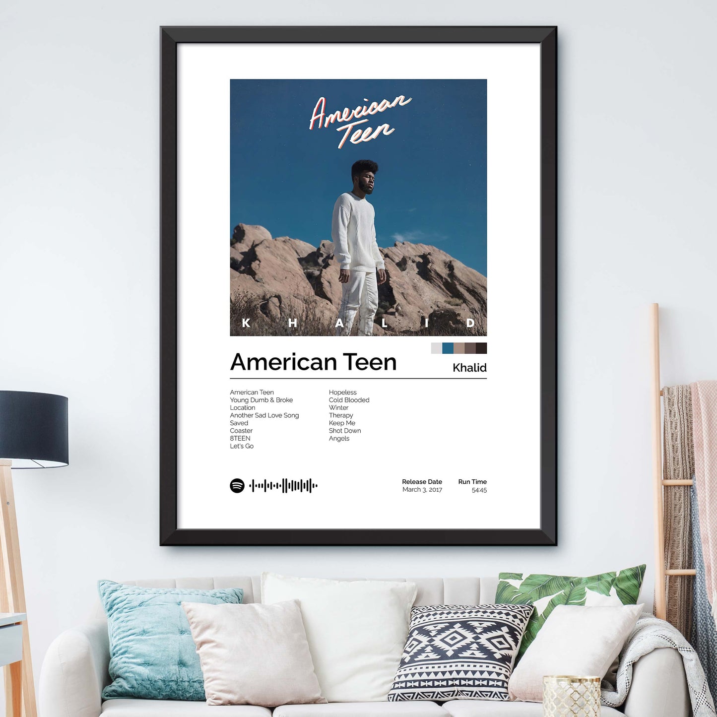 Khalid - American Teen Album Cover Print