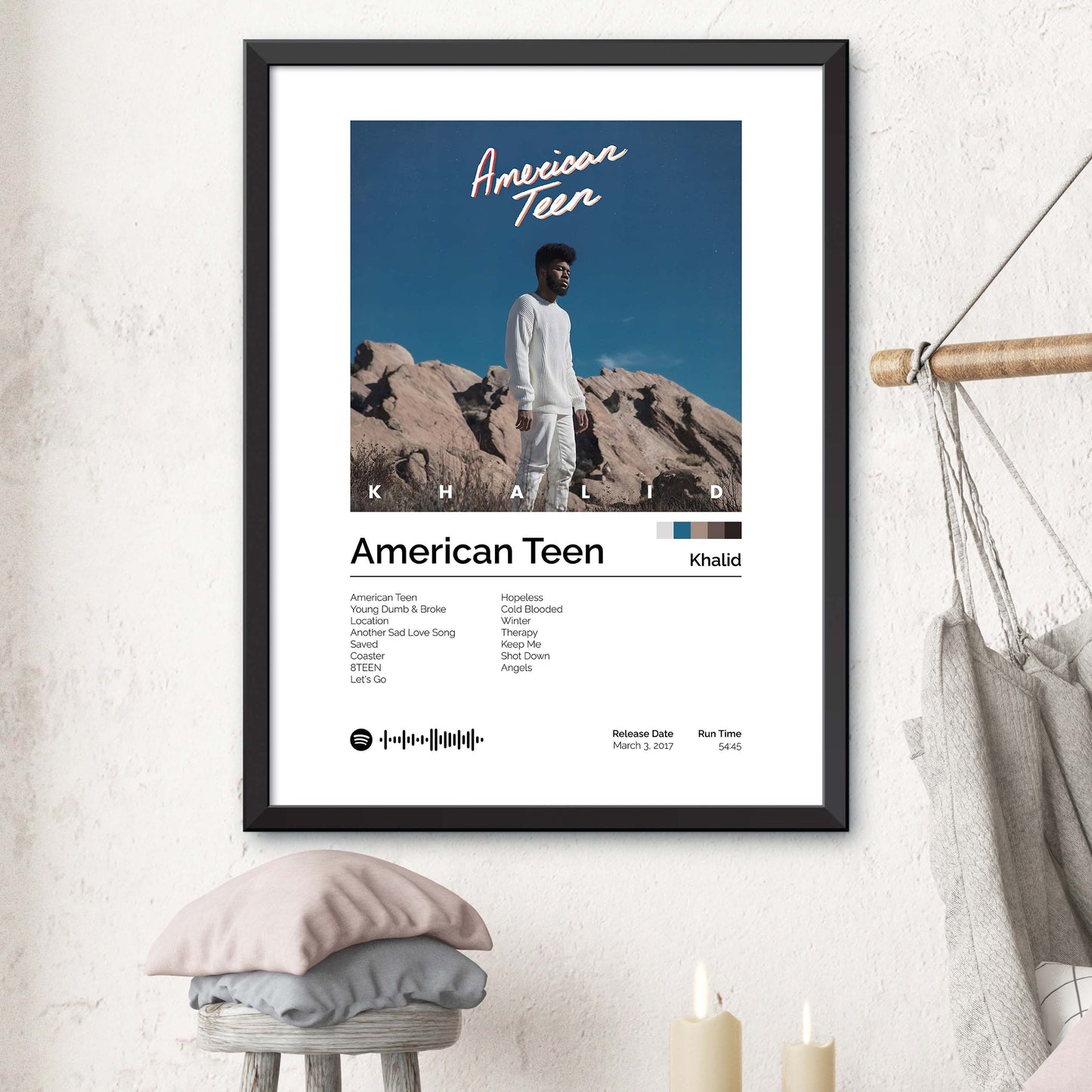 Khalid - American Teen Album Cover Print