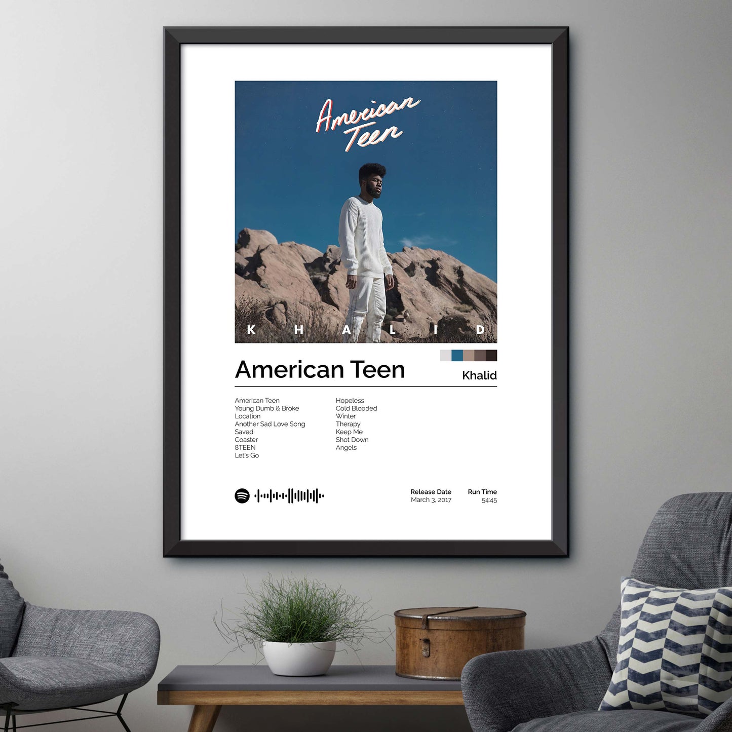 Khalid - American Teen Album Cover Print