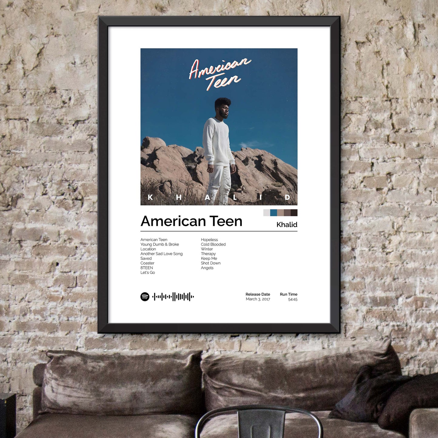Khalid - American Teen Album Cover Print