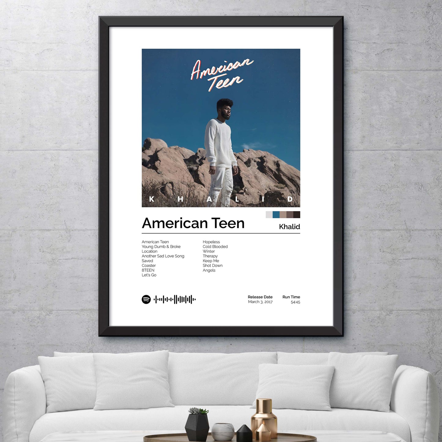 Khalid - American Teen Album Cover Print