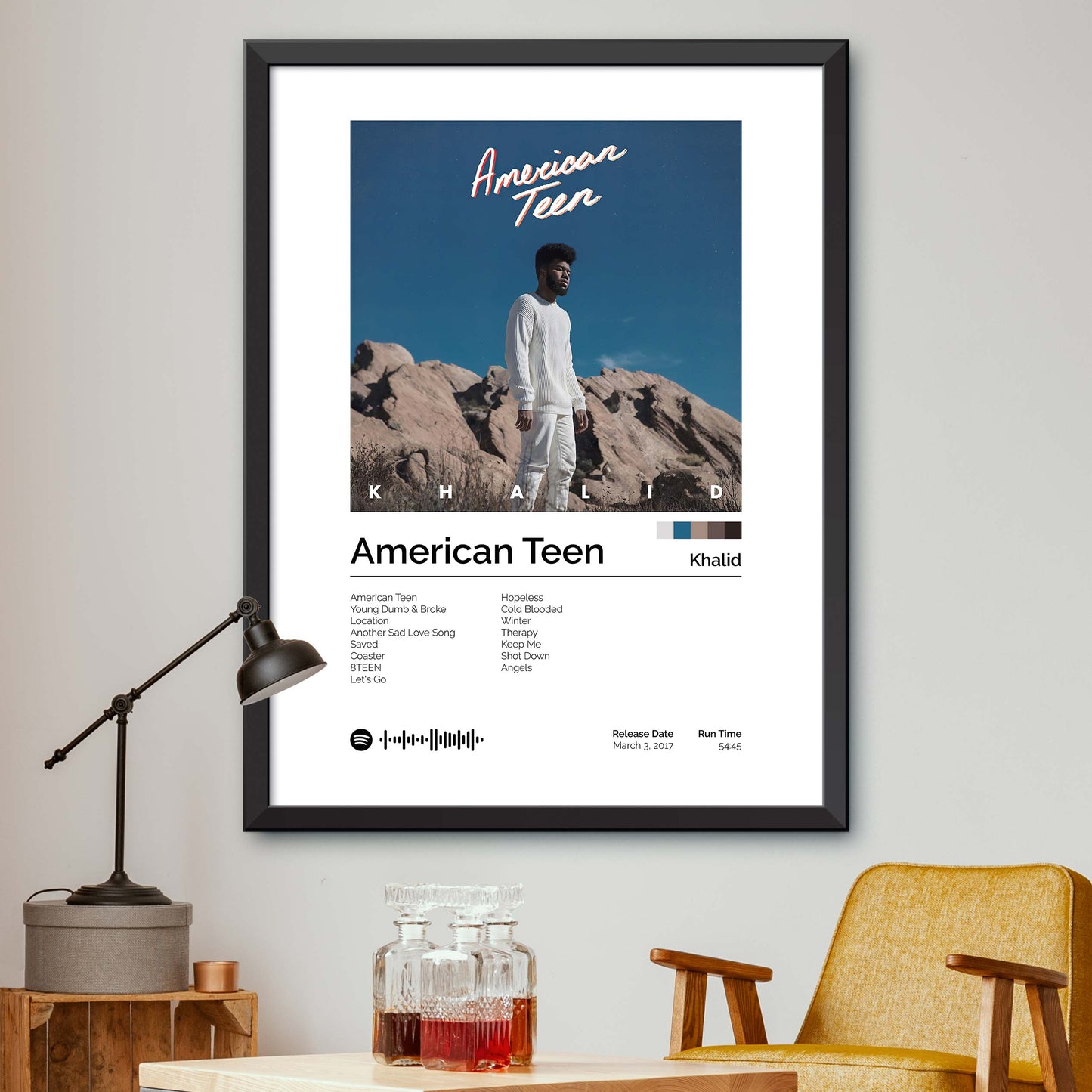 Khalid - American Teen Album Cover Print