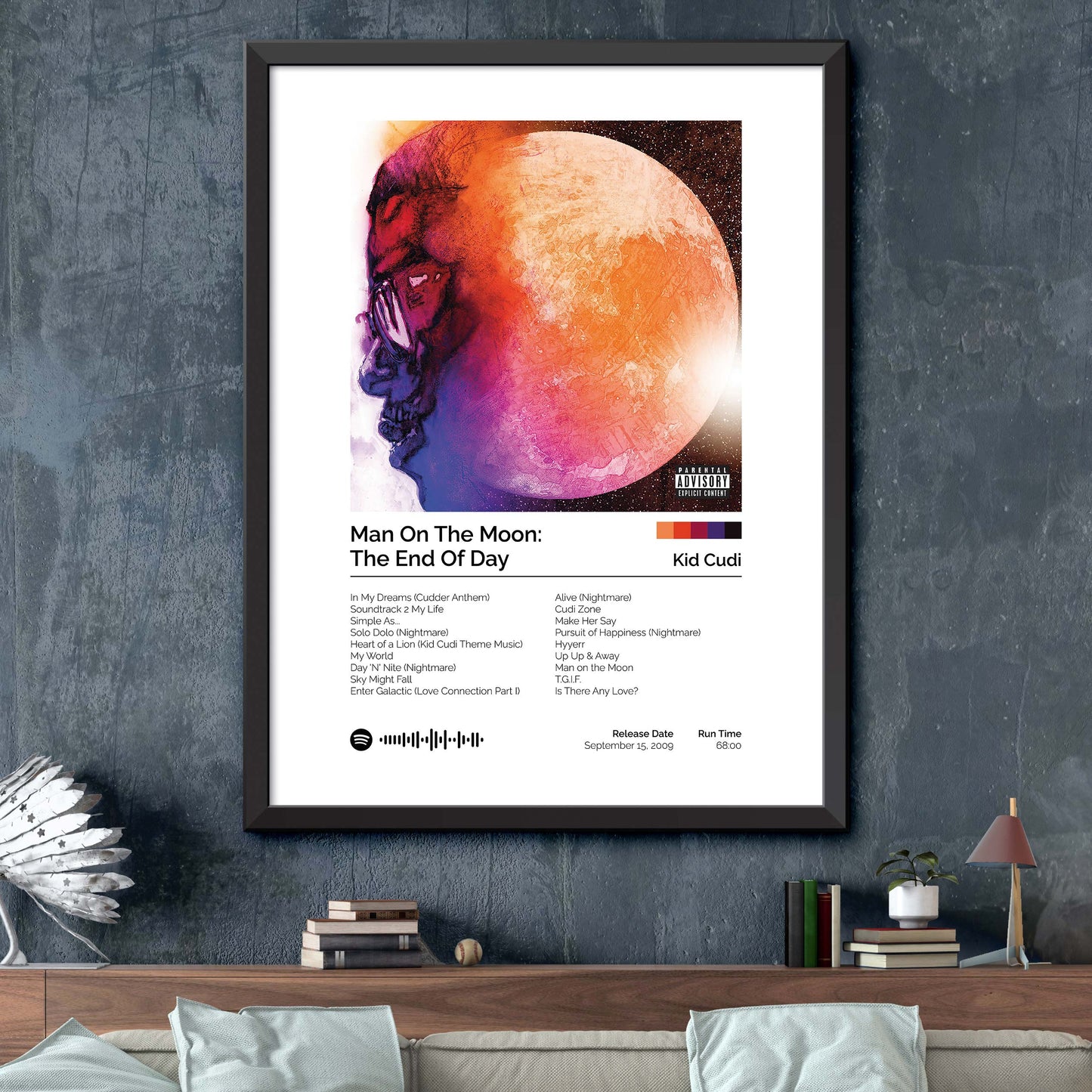 Kid Cudi - Man On The Moon The End Of Day Album Cover Print