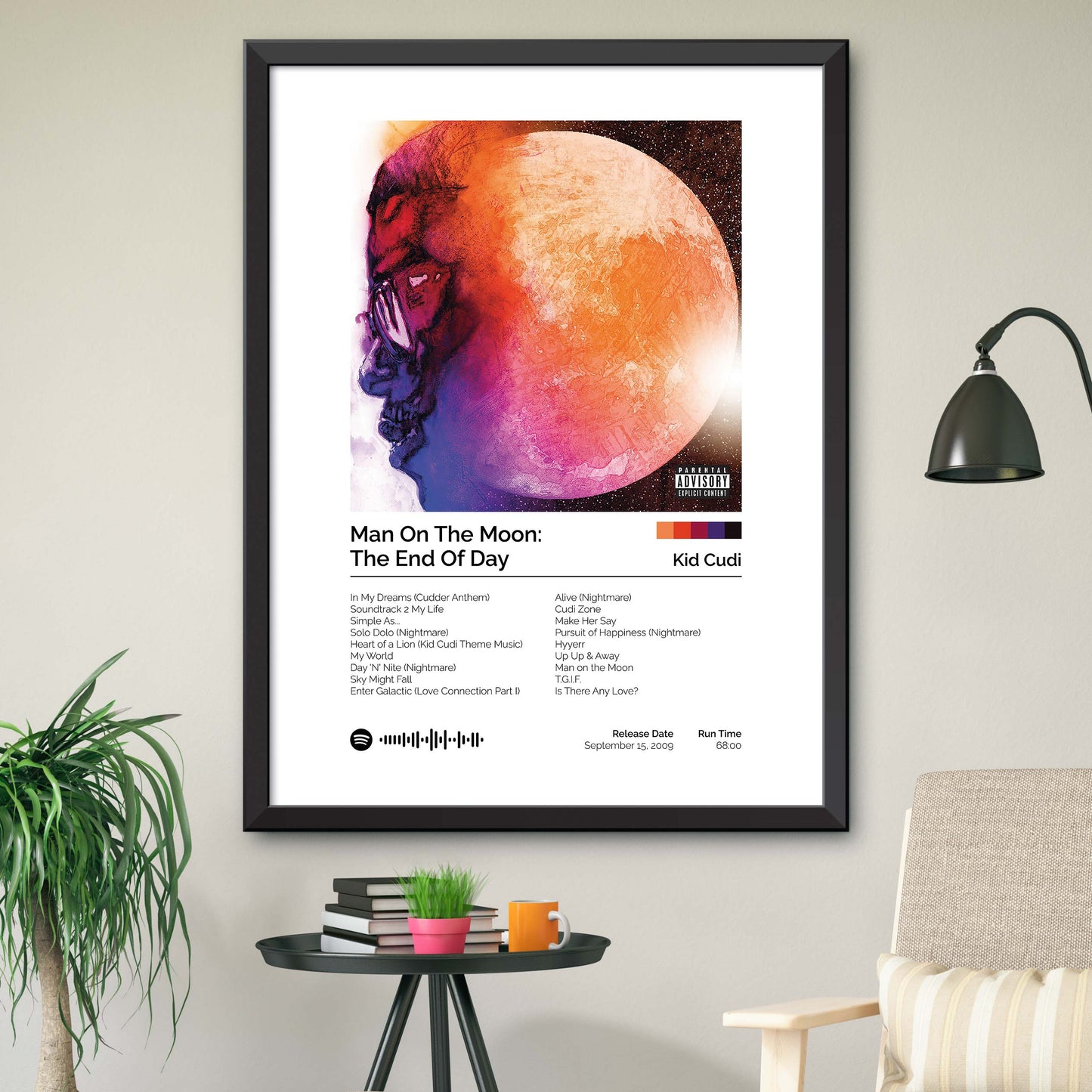Kid Cudi - Man On The Moon The End Of Day Album Cover Print