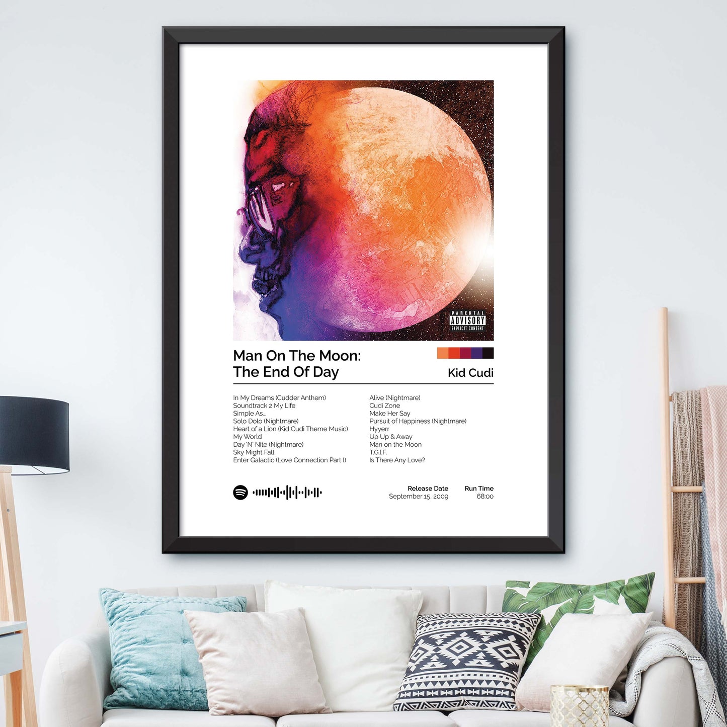Kid Cudi - Man On The Moon The End Of Day Album Cover Print