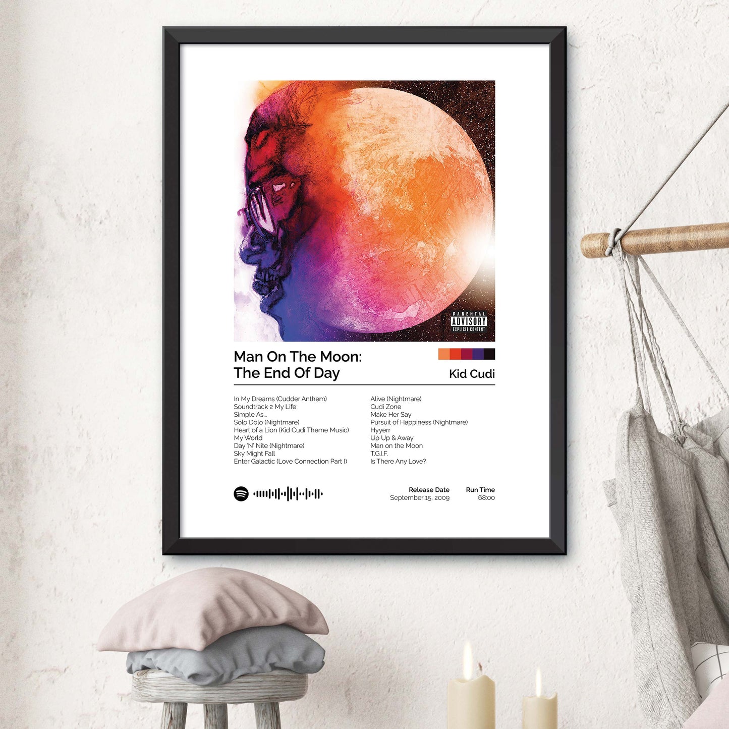 Kid Cudi - Man On The Moon The End Of Day Album Cover Print