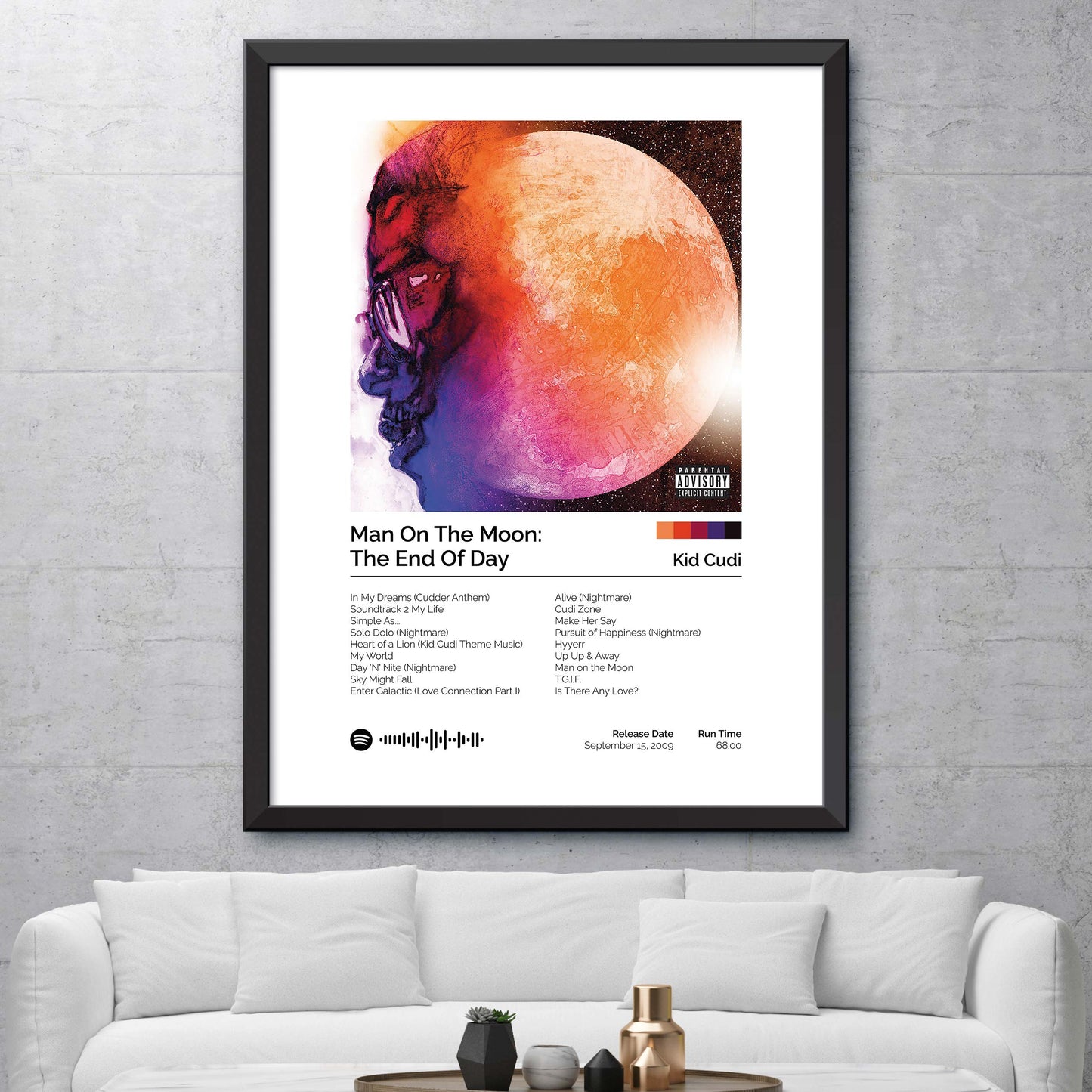 Kid Cudi - Man On The Moon The End Of Day Album Cover Print