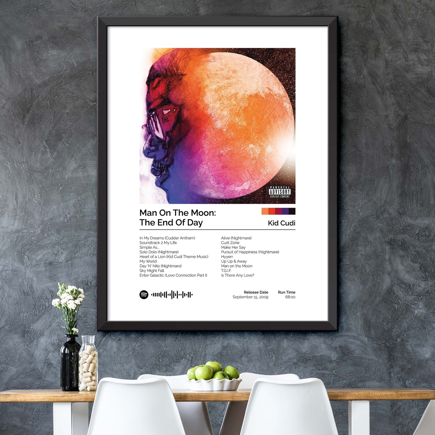 Kid Cudi - Man On The Moon The End Of Day Album Cover Print