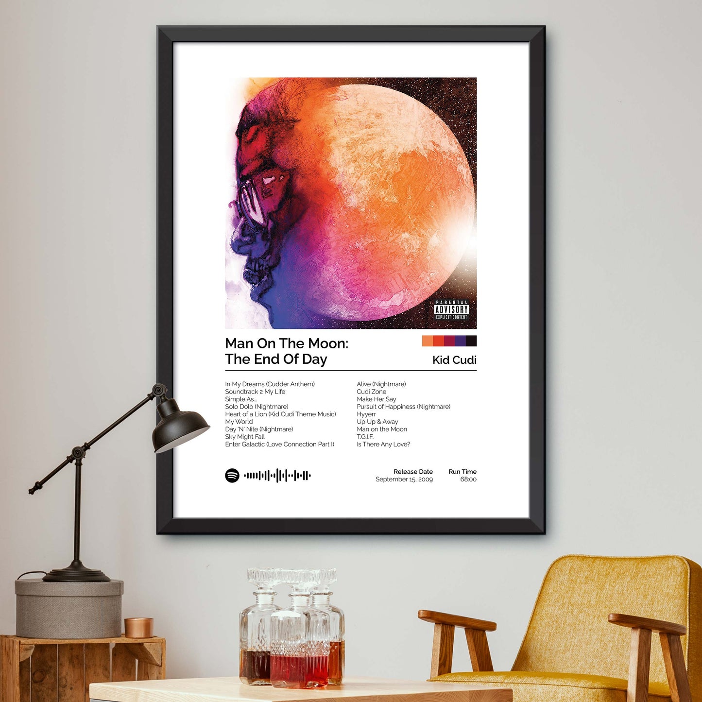 Kid Cudi - Man On The Moon The End Of Day Album Cover Print
